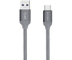 Kabelis USB Nevox USB-A - USB-C 1 m Pilka (1457)