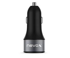Įkroviklis Nevox Nevox 63W USB C įkroviklis + QC3.0 Kfz, juoda