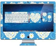 Other Brand Kitas prekės ženklas „Nexgen Skins“ su 3D efektu, skirtas „iMac 27“ („Hearts and Daisies 3D“)