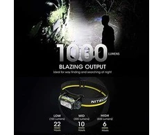 Žibintas - Nitecore NU40 1000 Liumenų USB-C Įkraunamas Juodas