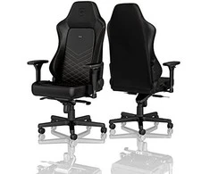 Žaidimų kėdė Noblechairs HERO PU-Leather Gaming Chair, Juoda-auksinė