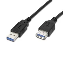 USB kabelis PremiumCord USB-A - USB-A 1 m Juodas (ku3pa1Bk)