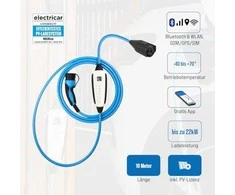 Krautuvas NRGkick 32A Pure skirtas PV- User WLAN + Bleudany, GSM / GPS / SIM 22kW 10m (12201000- 30001002)