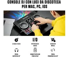 Numark Party Mix Live DJ kontroleris su integruotu LED apšvietimu ir garsiakalbiais