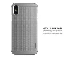 Obliq Slim Meta – dėklas, skirtas iPhone Xs / X (satino sidabro)