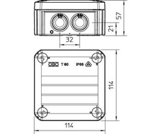 IP66 vandeniui atspari jungiamoji dėžutė EWIMAR BOX-1
