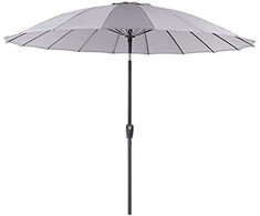 Beliani Lumarko Garden Umbrella - 255 cm pilka BAIA!