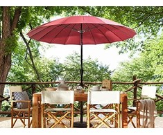 Beliani Lumarko Garden Umbrella 255 cm raudona BAIA!