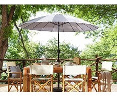 Beliani Lumarko Garden Umbrella - 255 cm pilka BAIA!