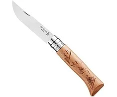 Kišeninis peilis dekoruota rankena Opinel Nr.8 Stainless Steel Engraving Biking