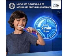 Oral-B Elektrinis dantų šepetėlis | Pro Junior 6+ | Įkraunamas | For children | Šepetėlių skaičius galvutės įeina 1 | Number of teeth brushing modes 3 | Violetinė
