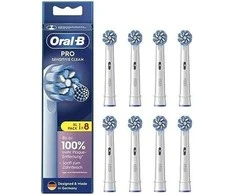 Oral-B Pro Jautrus Clean Replaceable Dantų šepetėlis Heads | Heads | Suaugusiems | Šepetėlių skaičius galvutės įeina 8 | Baltas