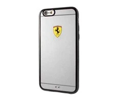 Ferrari kietas dėklas FEHCS7BK G930 S7 racing shield skaidrus juodos spalvos