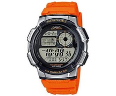 Laikrodis Casio Collection Vintage CASIO SPORT modelis DIVER - WORLD TIME ILLUMINATOR 5 ALARMS, 10 YEARS BATTERY - REDCASIO SPORT modelis DIVER - WORLD TIME ILLUMINATOR 5 ALARMS, 10 YEARS BATTERY - Oranžinis