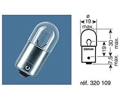 OSRAM Automobilinė lemputė 5W 12V BA15S 1vnt