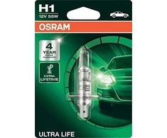 x OSRAM Automobilinė lemputė ULTRA LIFE H1 55W 12V P14.5S 1vnt