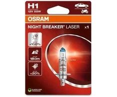 OSRAM Automobilinė lemputė NIGHT BREAKER LASER +150% H1 55W 12V P14.5S 1vnt