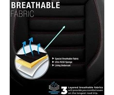 Amio Universalūs sėdynių užvalkalai OTOM, LIMITED - juoda / raudona