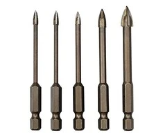 Grąžtas Bosch HEX-9 kietos keramikos 6 mm mišinys: 3xHEX-9 ir 2xCYL-3