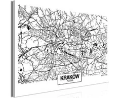 Artgeist Paveikslas - City Plan: Krakow (1 Part) Wide
