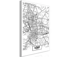 Artgeist Paveikslas - City Plan: Lodz (1 Part) Vertical