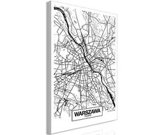 Artgeist Paveikslas - City Plan: Warszawa (1 Part) Vertical