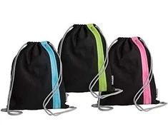 PAGNA Turnbeutel Go juodas/dunkelrosa Zipper 46x36cm