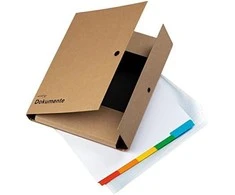 PAGNA Dokumentenmappe 2-Ring-Mechanik Kraftpapier Natur