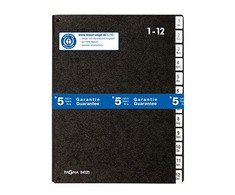 Laikiklis Pagna Teczka Pultordner Classic 12 Fächer 1-12/Jan-Dez juodas