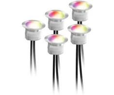 Išmanusis terasos žibintų pailginimo rinkinys DELTACO SMART HOME šilta balta šviesa ir RGB, sidabrinis / SH-DLEX01