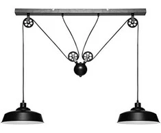 Pakabinamas šviestuvas Atmosphera Pakabinamas šviestuvas EZIO, metalinis, juodas, aukštis 60 cm