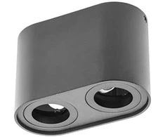 GTV Lubinis šviestuvas SENSO DUO, aliuminis, 83x165x110, IP20, maks. 50 W, apvalus, juodas