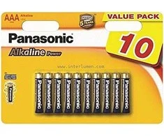 Panasonic Jednorazowa alkaliczna baterie AAA, 10-pack