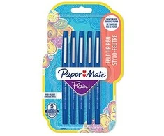 „Papermate Paper Mate“ – „Flair“ flomasteriai – „Mėlyna“ – 5 vnt.