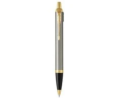 Rinkinys Parker IM Brushed Metal GT rašiklis+tušinukas Medium Juodas