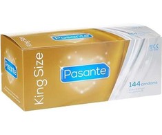 Pasante Healthcare Pasante King Size Condoms 144-Pack | Extra Wide &amp; Long, 60mm, Natural