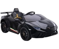 Lean Cars Vienvietis elektromobilis vaikams Lamborghini Huracan, juodas