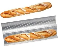 Patisse baguetės formos 38 x 16 cm sidabro plieno 2 gabalas