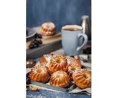 Patisse mini turbano formos 26,5 x 35 cm sidabro plieno 12 skyrių