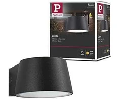 Paulmann Sieninis šviestuvas, fasado šviestuvas 230V Wandl Cape 5W Juodas