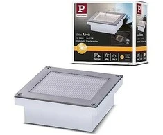 Paulmann Lauko saulės kolektorius Aron IP67 3000K metalinis judesio jutiklis 5/40lm 10*10cm (PL94238) -