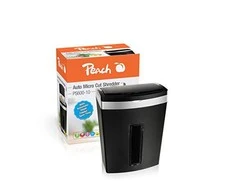 Peach PS600-10 dokumentų naikiklis Smulkinimas itin mažais gabalėliais 63 dB Juoda, Sidabras