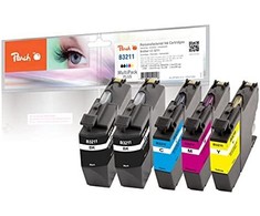 Peach Peach PI500-274 rašalo kasetė, 5 vnt. Pakaitinė juoda, žydra, rausvai raudona, geltona