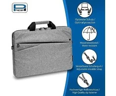 Krepšys Pedea PEDEA Notebooktasche "Fashion" bis 15,6" (39,6cm) grau/juodas