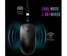 Lamzu Atlantis Mini 4K Juodas Belaidė žaidimų pelė juodos spalvos