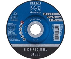 Metalo šlifavimo diskas Ø125x7x22mm E125-7A24R SG PFERD