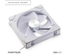 Phanteks D30 PWM Reverse Airflow, D-RGB korpuso ventiliatorius- 140mm, baltos spalvos