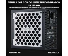 Phanteks Revolt 1600W Titanium, ATX 3.0, PCIe 5.0, fully modular - 1600 Watt, juodos spalvos