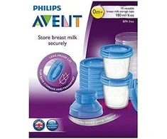 Philips Avent Mėlyno pieno talpyklA 10x180ml (SCF618 / 10)