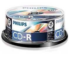 1x25 Philips CD-R 80Min 700MB 52x SP